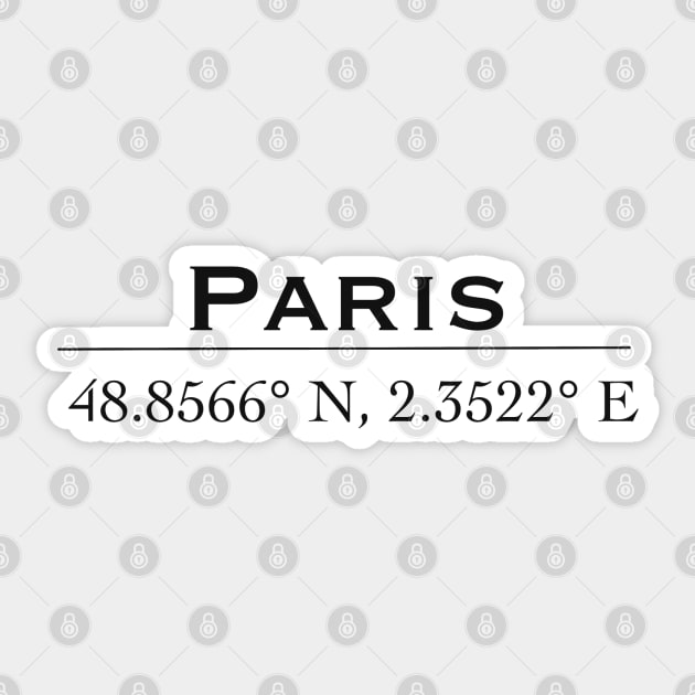 Paris coordinate Sticker by Holailustra